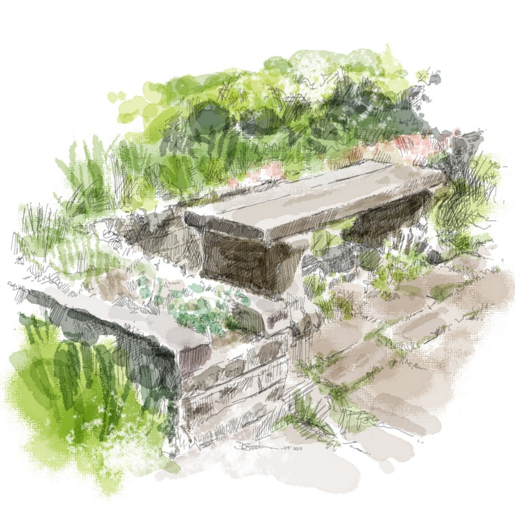 Rossett - stone bench