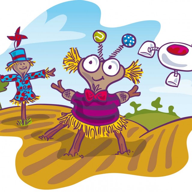 The Plaps and the Scarecrow Book Illustrations