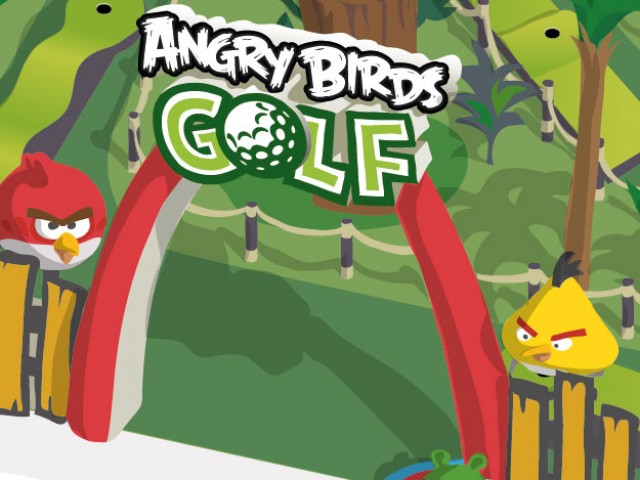 Angry Birds Mini Golf layout illustration
