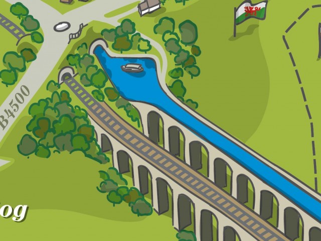Aerial Map of Chirk