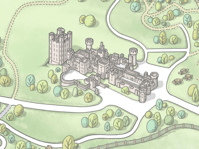 Victorian Norman-Style Castle visitor map