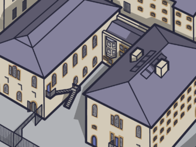 Prison attraction illustration