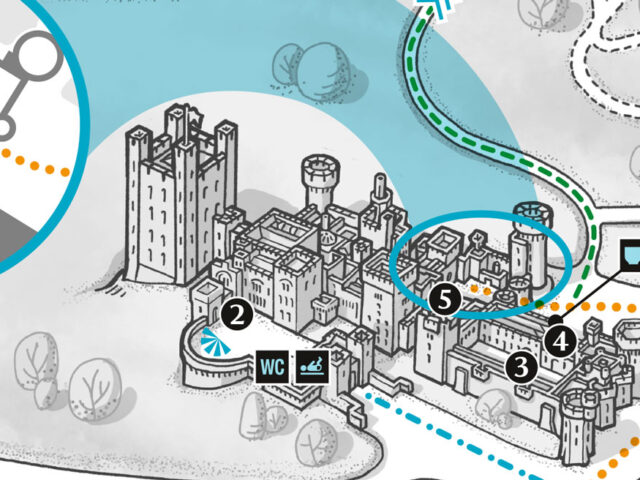 Greyscale castle map for better legibility