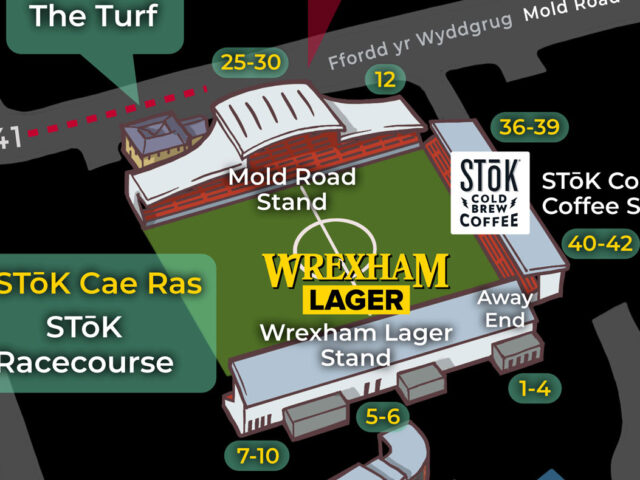 Wrexham Football Club AFC Map of the City
