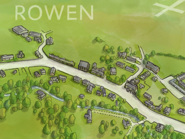 North Wales Village Visitor map